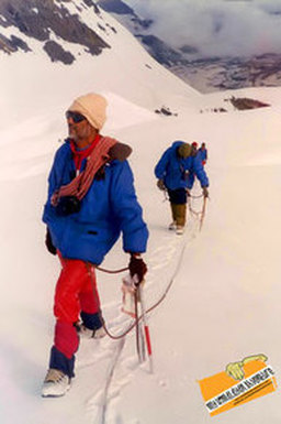 Leading an expedition to Mt Jaonli in 1995 in the Garhwal Himalayas