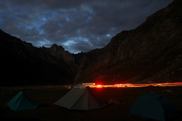 Camping in the way during the Spiti road trip