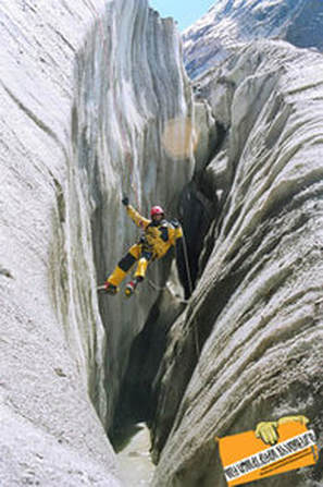 Tapas ice climbing in Dingad Glacier in the Garhwal Himalayas